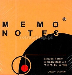 NOTES SAMOPRZYLEPNY 76x76mm POMARAŃCZOWY BRILLIANT DALPO 1szt.