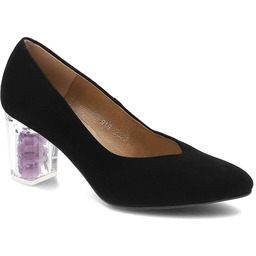 Espirito Czarne Czółenka Eleganckie Skórzane Buty