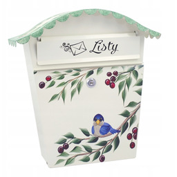 Skrzynka Na Listy Pocztowa Malowana Ptak 36x22 Duża