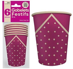 niespodzianka you GOBELETS X 6 FESTIF 25CL FUCHSIA