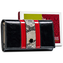 Damski skórzany portfel Peterson z ochroną RFID