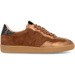 Hiszpańskie sneakersy premium - WONDERS AP-2010 BRĄZOWO-ZŁOTE