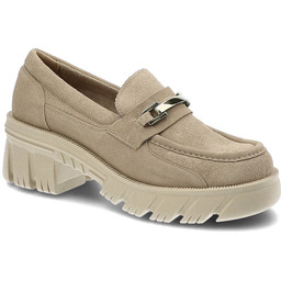 Lemar Beżowe Półbuty Wygodne Skórzane Buty