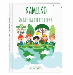 Atlas geograficzny z nadrukiem dla dziewczynki na imieniny