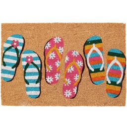 Wycieraczka kokosowa Flip flops, 39 x 59 cm