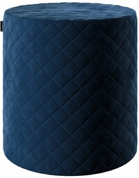 Puf Barrel pikowany, granat, ø 40 wys. 40