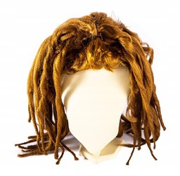 Peruka Brązowe Włosy Długie Dredy Rasta