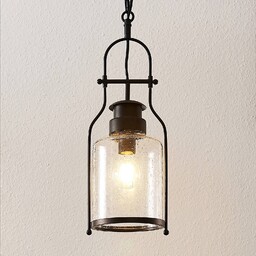 Lampa wisząca Rozalie Lindby, możliwość ściemniania, czarny, przedpokój,