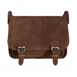 Zamszowa listonoszka ,chlebak Vera Pelle ,pojemna przewieszka A5