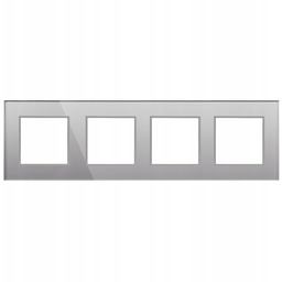 Ramka Szklana Poczwórna Szara 4-KROTNA Gniazdo Gniazdko Włącznik
