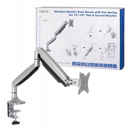 Uchwyt do monitora Lcd/led LogiLink aluminiowy, Vesa 100x100,