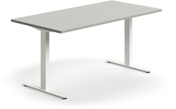 Biurko QBUS, proste, 1600x800 mm, rama T, biały,