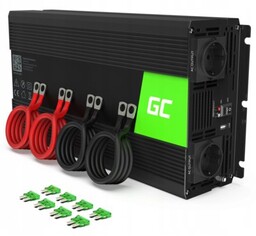 GREENCELL Przetwornica 12V na 230V 3000W/6000W Czysta sinusoida