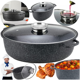 Solidna Brytfanna Nieprzywierająca 38cm 8.0L Gęsiarka Brytfana