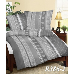 Karo Pościel z kory 160x200 386/2 szara serca