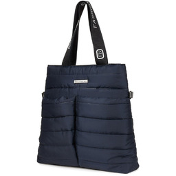 Granatowa pikowana torebka damska oryginalna sportowa A4 W89