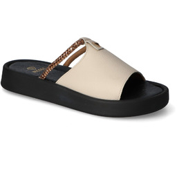 Klapki Nicole 2896/054 Beżowe lico