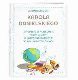 Atlas geograficzny z nadrukiem dla chłopca jako nagroda