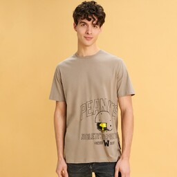 Sinsay - Koszulka z nadrukiem Snoopy - Szary