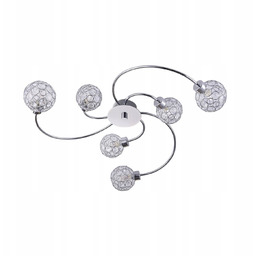 Lampa sufitowa Lindby Tyron, Ø 65 cm, chrom,