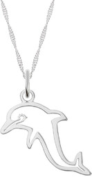 Naszyjnik srebrny delfin