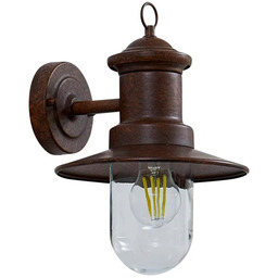 Zewnętrzna Lampa Lindby, Eloretta, ściemnialny, brąz rdzawy, taras,