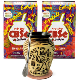 Zestaw Yerba Mate CBSe Energia Guarana + Matero