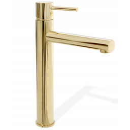 Bateria Umywalkowa Wysoka Złota Tess Gold Rea Bateria