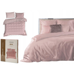 Eurofirany Pościel 200x220 Bawełna Satynowa Jednokolorowa Nova pudrowy