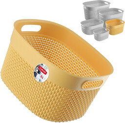 Koszyk prostokątny 6L Curver Filo Recycled, żółty