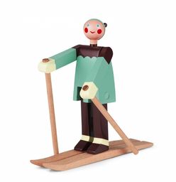 Kay Bojesen BOJE Drewniana Figurka Narciarz