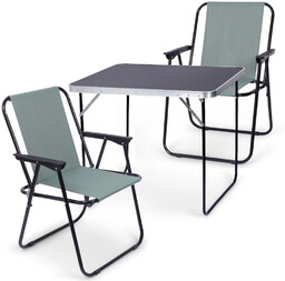 Stół turystyczny składany z dwoma krzesłami