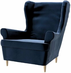 Pokrowiec na fotel Strandmon, granat, 82x100x101cm, Velvet