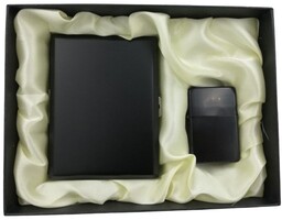 Zestaw upominkowy papierośnica zapalniczka prezent upominek