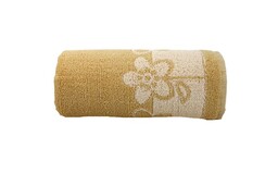 Greno Ręcznik Paloma 2 70x140 musztardowy kwiatki 450g/m2