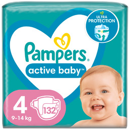 Pampers Active Baby pieluszki rozmiar 4, 132 szt
