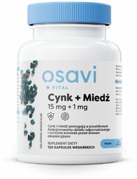Osavi Cynk + Miedź 15mg - 120 wegańskich