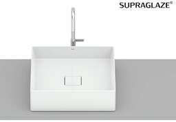 Roca Terra umywalka nablatowa 40x40 cm kwadratowa Fineceramic