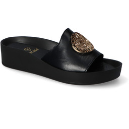 Klapki Nicole 2920/001 Czarne lico