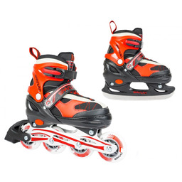 Łyżworolki 2w1 SPARTAN Red Inliner (30-33)