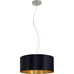 EGLO Lampa wisząca MASERLO, lampa tekstylna 3-ogniskowa, lampa