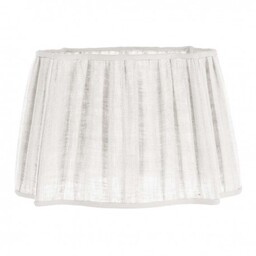 Lniany Abażur Biały Plisowany B Blanc Mariclò