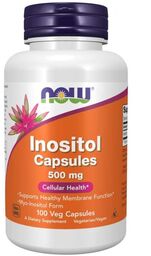Now Foods Inositol, inozytol 500 mg, 100 kapsułek