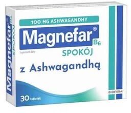 Magnefar B6 Spokój z Ashwagandhą, 30tab.