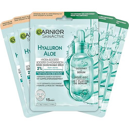 Garnier Zestaw maseczek z chusteczkami do serum, Aloe