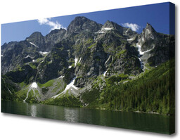 Obraz Canvas Góry Jezioro Las Krajobraz
