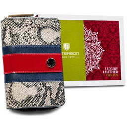 Peterson portfel skórzany ochrona kart RFID skóra naturalna