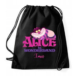 WOREK PLECAK CZARNY Bawełna Na Zakupy ALICJA