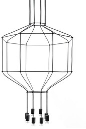 Lampa wisząca FLUSSO 8 czarna