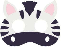Maska filcowa Zebra - 1 szt.